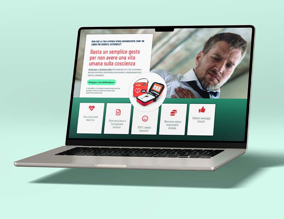 Il sito web del progetto defibrillatore