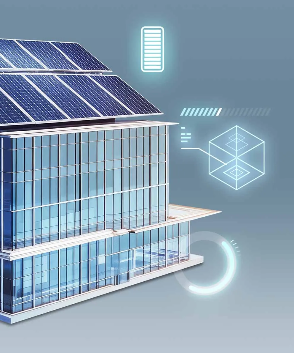Impianto fotovoltaico su edificio moderno