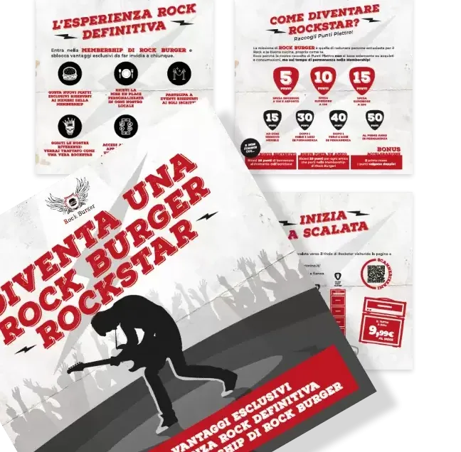 La brochure della Rock Burger Star Membership
